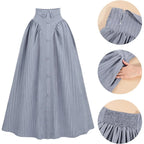 Victorian Dress for Women Edwardian Renaissance Costume Medieval Vintage 1800s Blouse Dresses 2 Piece