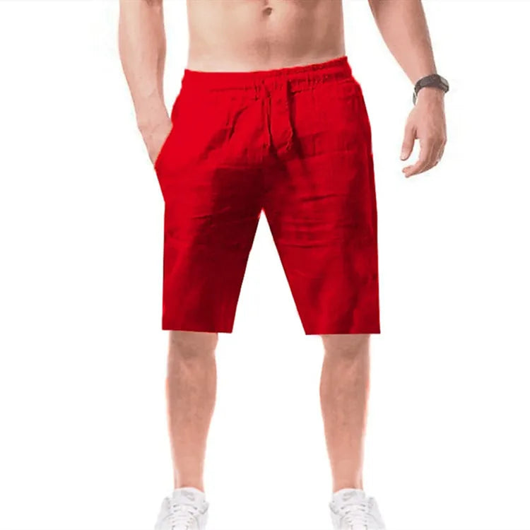 Casual Shorts Summer Men Loose Five Inch Short Pants Cotton Linen Thin Breathable Soft Beach Daily Outdoor Sports Bottoms