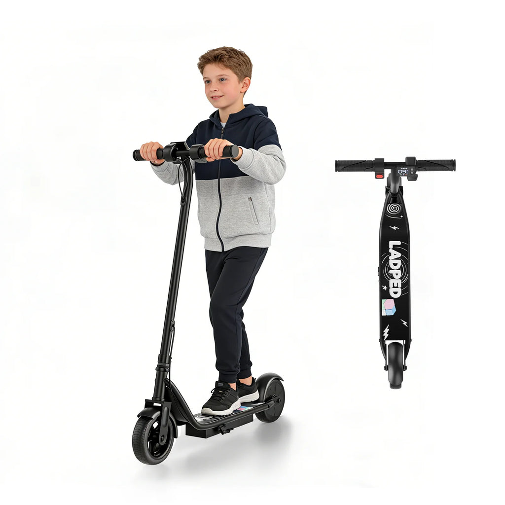 6.5‘’ Electric Scooter for Kids - 3/6/9MPH Three Speed Modes & 10Mile Max Range, 250W Motor, Solid Tires Commuter E-Scooter