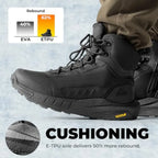 NORTIV 8 Men's Tactical Hiking Lightweight Cushion Sole for Work All Day Side Zipper Motorcycle Combat Military Boot Arch Suppo