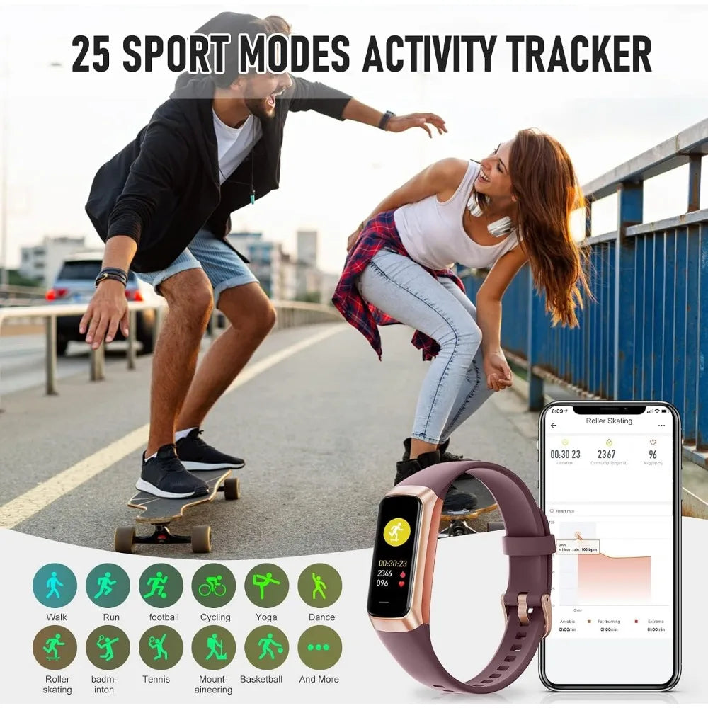 24/7 Heart Rate Monitor, Calorie and Sleep Tracker, 1.10" AMOLED Touch Screen Smartwatch for Men and Women