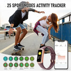 24/7 Heart Rate Monitor, Calorie and Sleep Tracker, 1.10" AMOLED Touch Screen Smartwatch for Men and Women