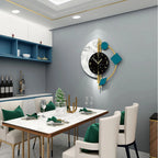 22 inch Marble Wall Clock Nordic Style Creative Luxury Wall Clock Silent Non-Ticking Silent Battery Operated Living Room Mid Century