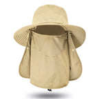 Fisherman's hat, male sun hat, summer outdoor quick drying sun hat, fishing breathable sun hat, female face mask hat