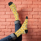 AOYEGO Funny Socks Health Curve Novelty Casual Crew Socks Contrast Color Design for Women Men Gift