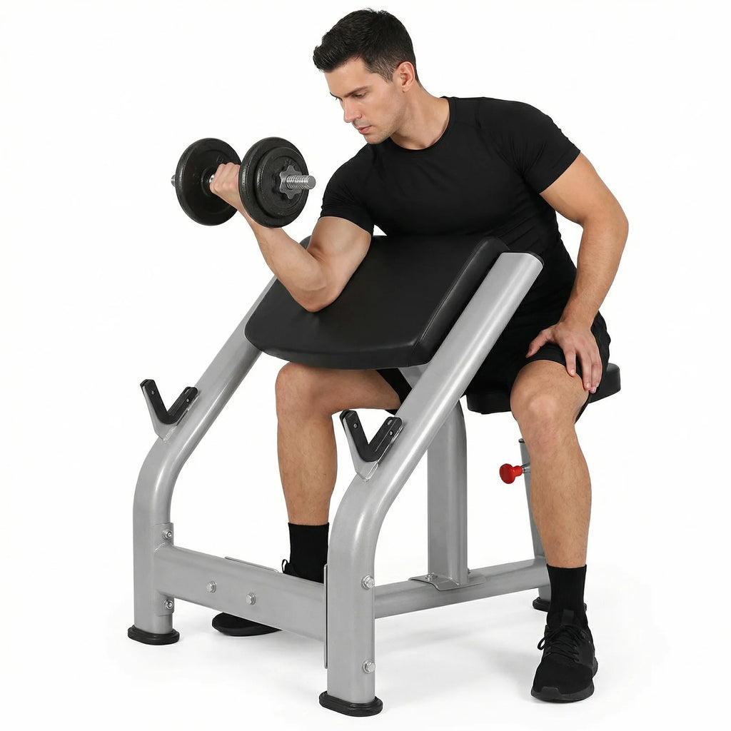 Weight Training Equipment Adjustable Bench Seat Seated Barbell and Dumbbell Biceps Station for Home Gym Strength Training