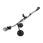 Golf Trolley, 3 Wheel Golf Push Cart, Folding Golf Cart, Heavy Duty Aluminum Frame, 44 lbs Load Capacity, Quick Fold, EVA Wheels, Foot Brake, Cup Holder, Scorecard