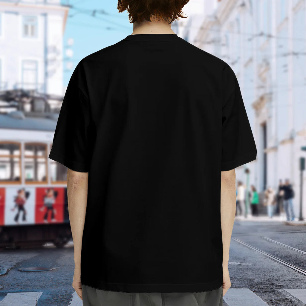 Oversized White Graffiti Print T-shirt Men Women Streetwear Summer Short Sleeve CAVE Graphic Tee Hip Hop Casual Cool Top