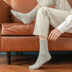 10 Pairs New Men's Cotton Socks Black Business Men Socks Soft Breathable Autumn Spring for Male White US6-10