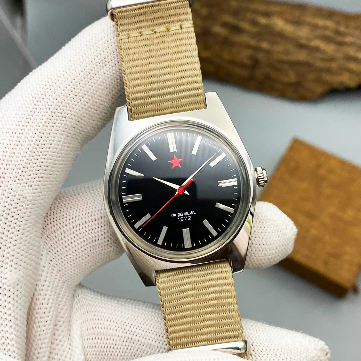 Men's Mechanical Watch Manual Mechanical Stainless Steel Case 7120 Movement Retro Men's Dress Watch Men's Gift