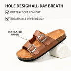 Men's cork slippers, couple's wear, double strap slippers, women's shoes, two buckle, thong sandals, beach shoes