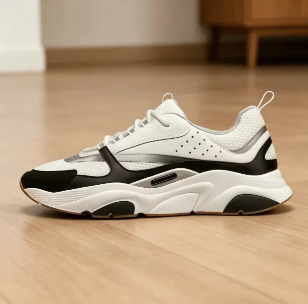 B22 Summer new casual sports shoes for men retro fashion sports shoes mesh contrast color thick bottom sports shoes for men