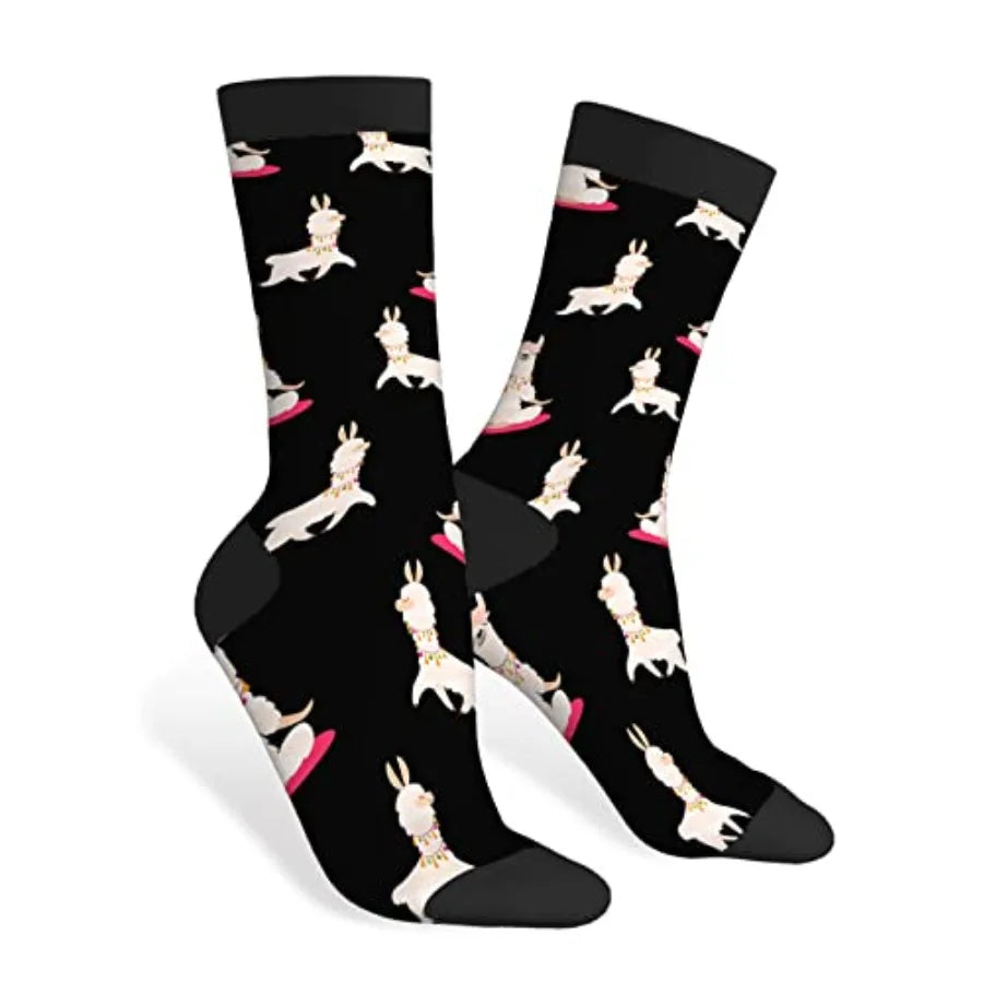 AOYEGO Funny Socks Health Curve Novelty Casual Crew Socks Contrast Color Design for Women Men Gift