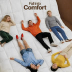Bedding Full Comforter Duvet Insert, Quilted White Comforter with Corner Tabs, Box Stitched Down Alternative Comforters Full Size 82 x 86 inches