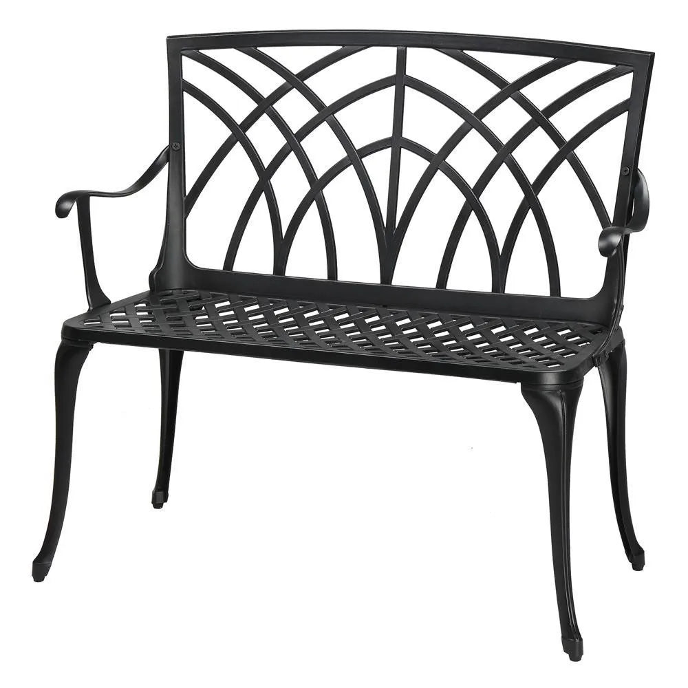 Aluminum Bench Garden Chair Porch Cast Conversation Patio for Outdoor Green