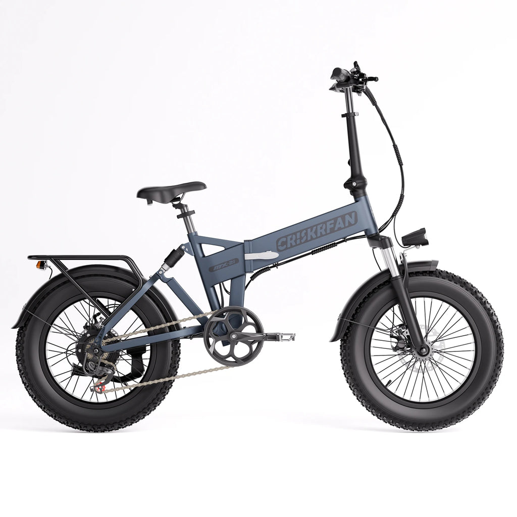 MX-21 Foldable Adult Electric Bike 1000W Motor Removable 48V 15Ah Large Battery 20 All-Terrain Fat Tire E-bike