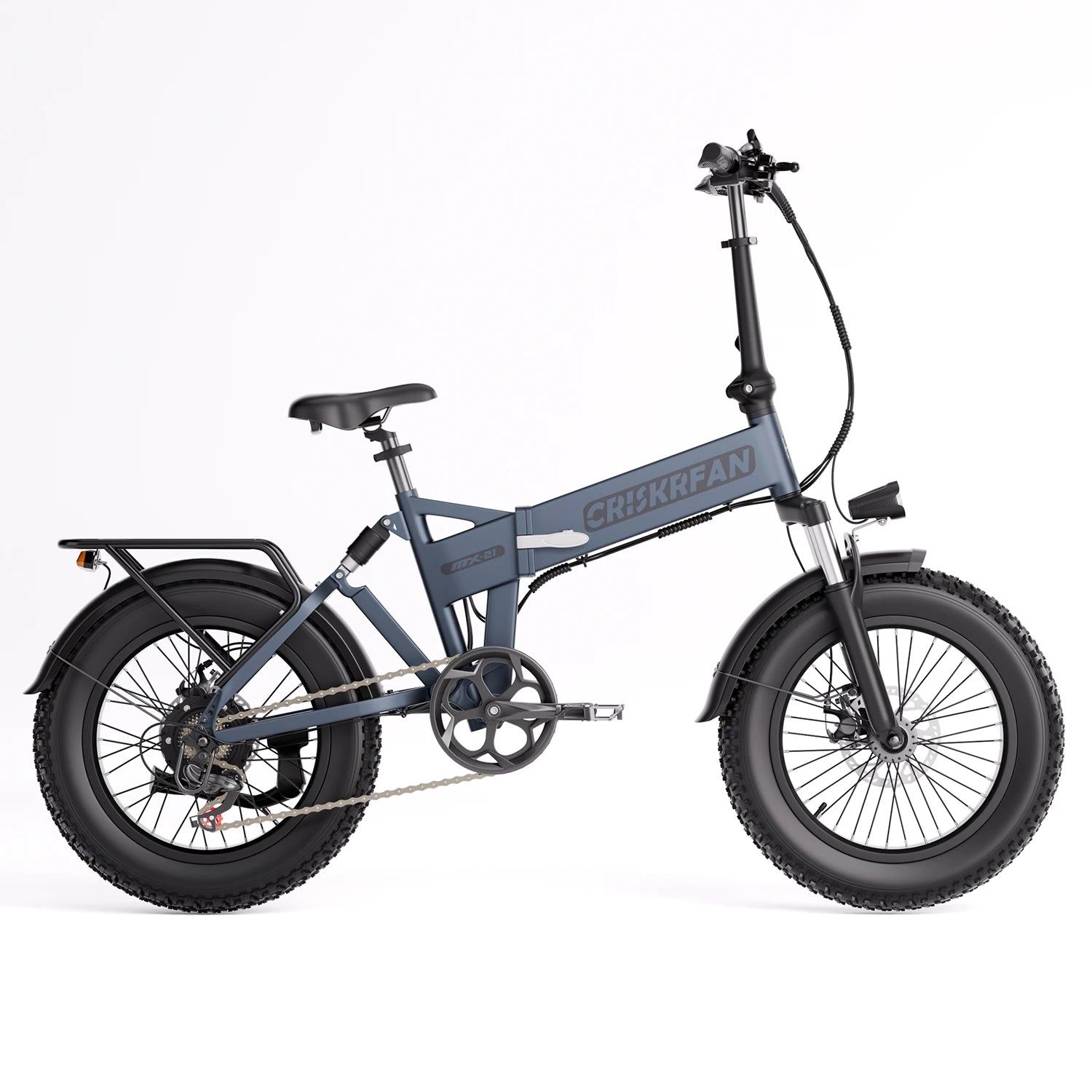 MX-21 Foldable Adult Electric Bike 1000W Motor Removable 48V 15Ah Large Battery 20 All-Terrain Fat Tire E-bike