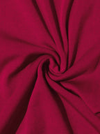 2-Piece Wine Red Halter Neck Ruffle Chiffon Top Wide Leg Pants Elegant Women Party Banquet Outfit