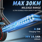 8.5inch Solid Tire Electric Scooter 10.5Ah Powerful Battery 19mph APP Smart Control Scooter 23miles Max Range Double shock absorption for Adult