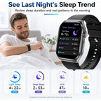 2.04" HD Smartwatch with Call and Health Features for Men and Women