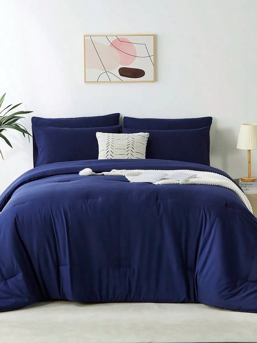 2/3-PCS Bed Comforter Sets Queen, Super Soft, Breathable, Fluffy Summer Bedding Set For All Seasons - Includes 1 Comforter And 1