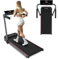 Portable Folding Electric Treadmill - LCD Display, 6.2mph Adjustable Speed
