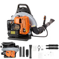 New 63CC 2-Stroke Backpack Gas Leaf Blower, 4.3HP, 850CFM Commercial Use for  Road Sweeping, Including Leaf and Snow Clearance