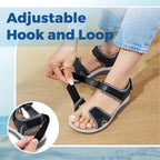 FitVille Women's Sandals  Adjustable Ankle Strap for Swollen and Flat Feet Wide Arch Support Open Toe Orthopedic sandals