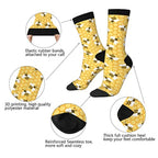 AOYEGO Funny Socks Health Curve Novelty Casual Crew Socks Contrast Color Design for Women Men Gift