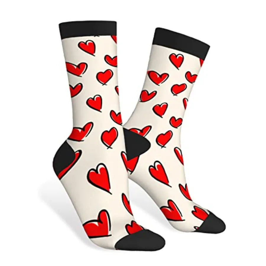 AOYEGO Funny Socks Health Curve Novelty Casual Crew Socks Contrast Color Design for Women Men Gift