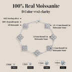 ATTAGEMS Full D VVS1 Moissanite Bracelets S925 Silver Yellow Gold Plated Bracelet for Women Lucky Jewelry Shipping From the USA