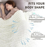 Knitted Weighted Blanket for Adults, 12lbs 48"x72", Breathable Chunky Knit, Cooling Heavy Blanket for Hot Sleepers, Ivory White