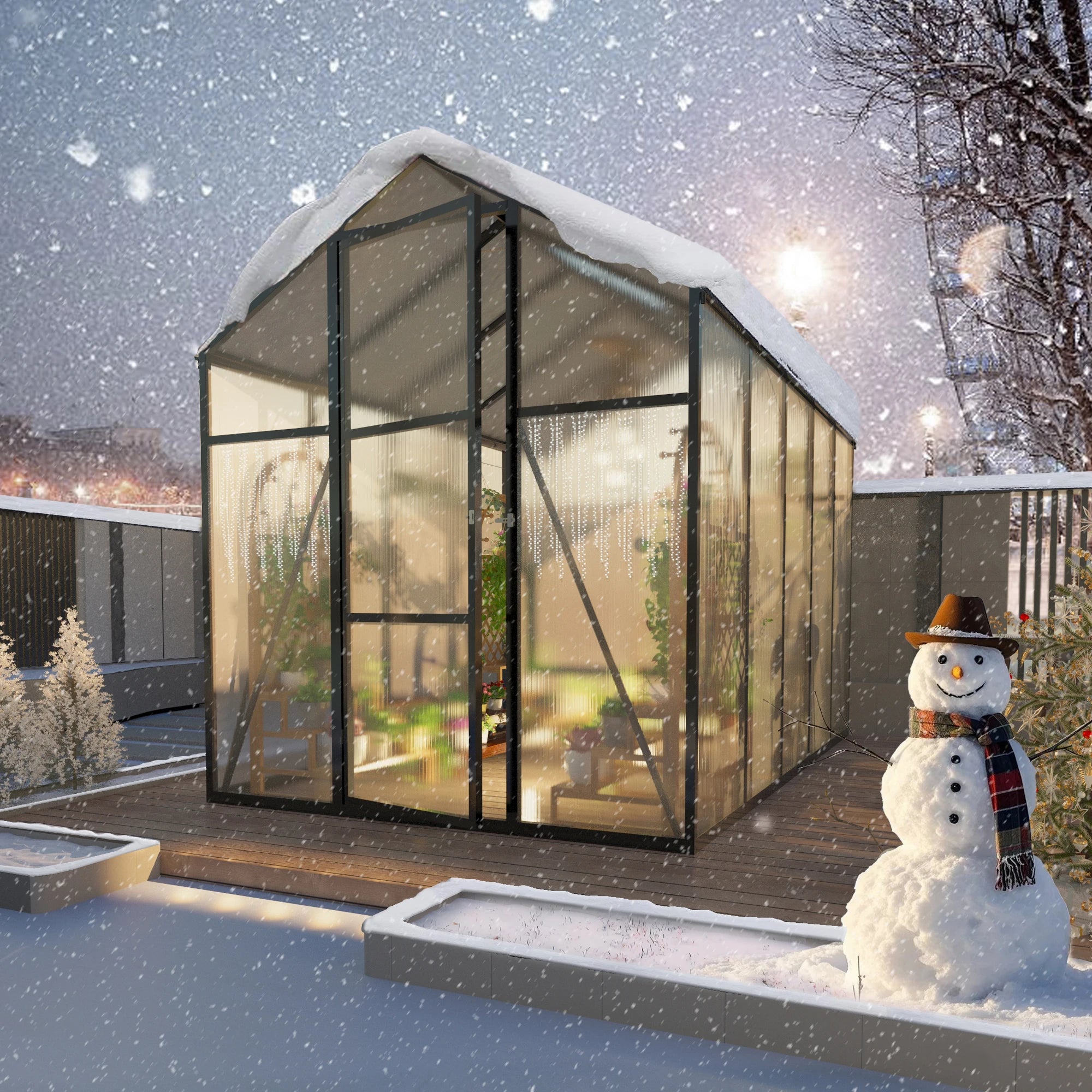 rt-House Cheap Tiny Prefab Home Garden House Glass House Glassroom Movable Sunroom Aluminum Glass Sunroom Moveable！