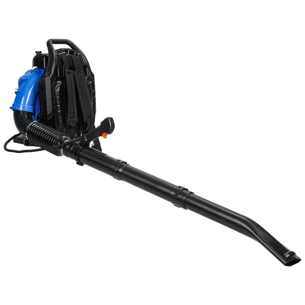 Leaf Blower Gas Powered Backpack Leaf Blower 4-Stroke Snow Blower for Lawn Care Yard Dust Debris (Blue)