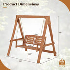 2-Seater Porch Swing with Stand Adjustable Chains