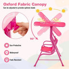2-Seater Outdoor Swing Chair with Adjustable Safety Belt, Weather-Resistant for Porch, Garden, or Poolside (Pink Mermaid)