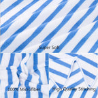 Microfiber Beach Towels, Large Bath Towel Set for Adult, 6 Pack, 27" x 55" - Cabana Stripe - Absorbent, Quick Dry for Pool,