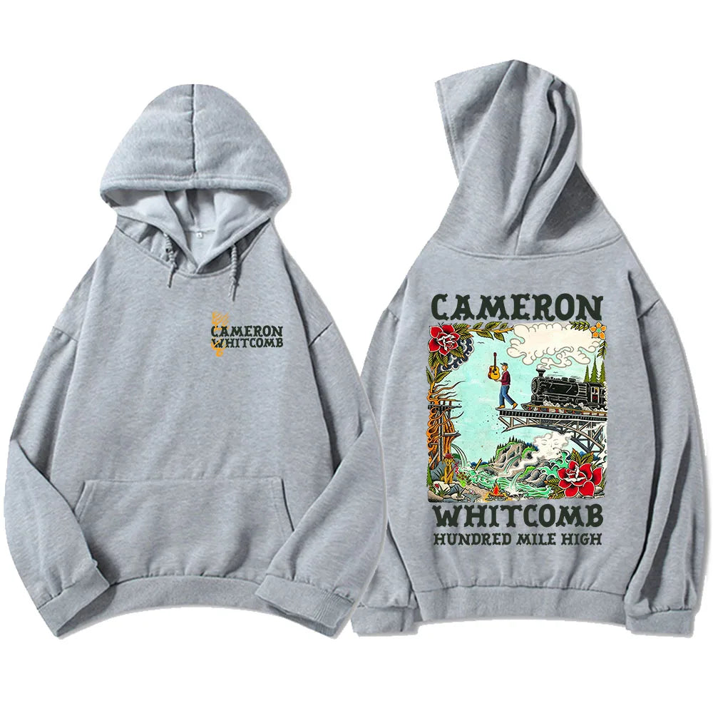 CAMERON WHITCOMB Logo Hoodies Fleece Long Sleeve Hooded Sweatshirt Graphic Merch Unisex Streetwear Loose Casual Men/Women Hoodie