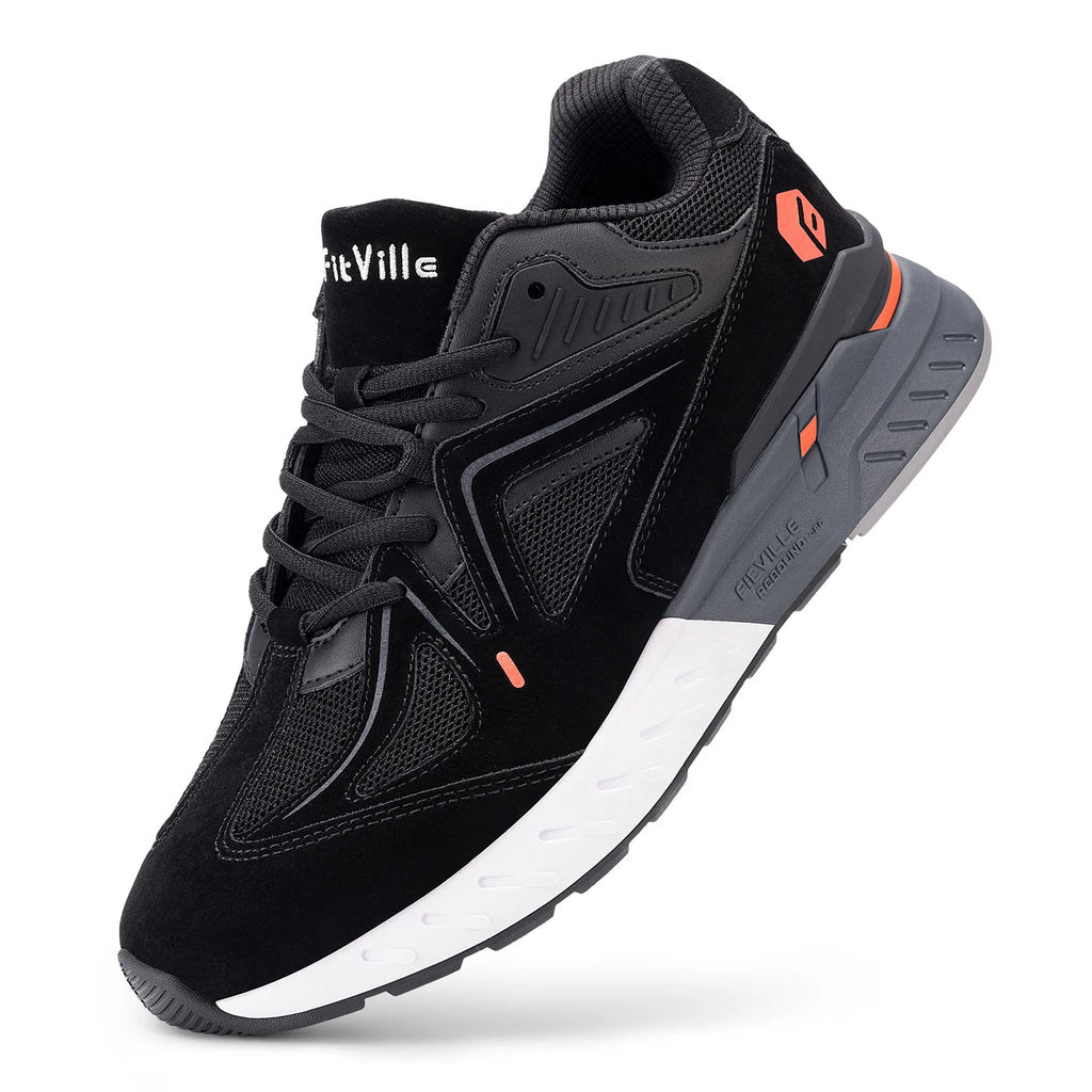 Fittington Walking Shoes For Men Extra Wide Man Shoes Large Size Non-slip Sport Sneakers For Flat Feet Heel Pain Relief