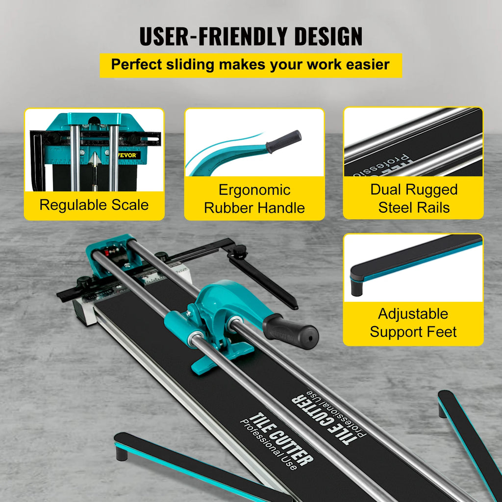 SucceBuy 1200MM Tile Cutter High Precision Manual Ceramic Floor Tiles Tile Cutter  48 In Cutting Machine for Precision Cutting
