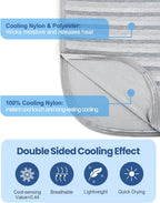 Double Sided Cooling Throw Blanket for Hot Sleepers, Lightweight Breathable Summer Bed Blanket, Couch Blanket, 50x70