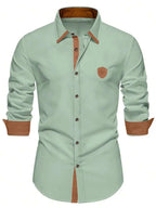 Mens Business Casual Long Sleeve Button Down Dress Shirt Formal