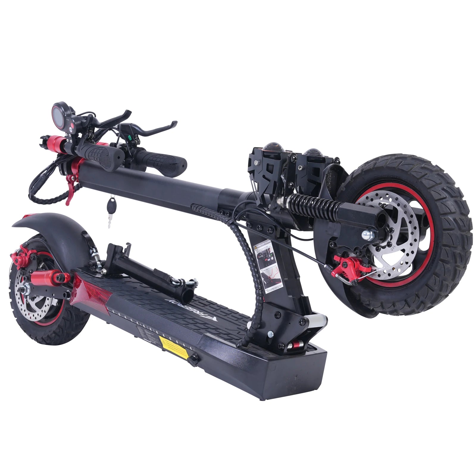 Foldable Electric Scooter 800W 48V 10 inch off-road Front-Rear Suspension E Scooter with Seat for Fun and Commuting