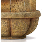 29.5 Tall Large Tiered Outdoor/Indoor Stone Wall Fountain with LED Light and Water Feature for Garden, Patio, Yard