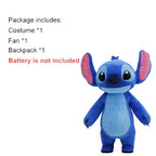 Inflatable Blue Rabbit Costume Mascot Parade Adult Character Cosplay Birthday Halloween Party Event Plush Set