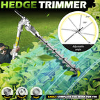 52cc 6 in 1 Gas Hedge Trimmer,Brush Cutters Weed Eater Wacker Gas Powered,Gas Pole Saw Chainsaw,Grass Pruner Multifunctional for Yard Garden Lawn Care