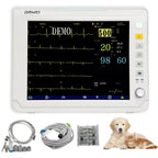 Portable Veterinary Monitor 6 Parameter, 12.1" LCD Big Screen Vet Patient for Pet Dogs Cats Animal Clinic