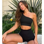 4 Pcs Workout Sets For Women Ribbed Leggings Clothes Yoga Sets Active Wear Matching Work Out Sets Gym Pilates Outfits