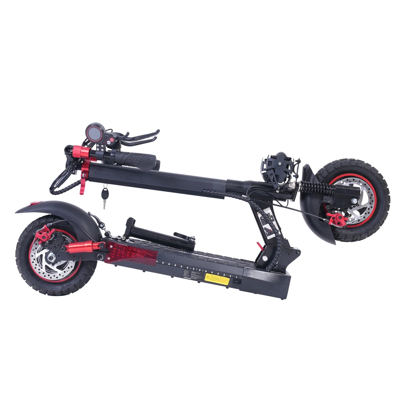 Foldable Electric Scooter 800W 48V 10 inch off-road Front-Rear Suspension E Scooter with Seat for Fun and Commuting