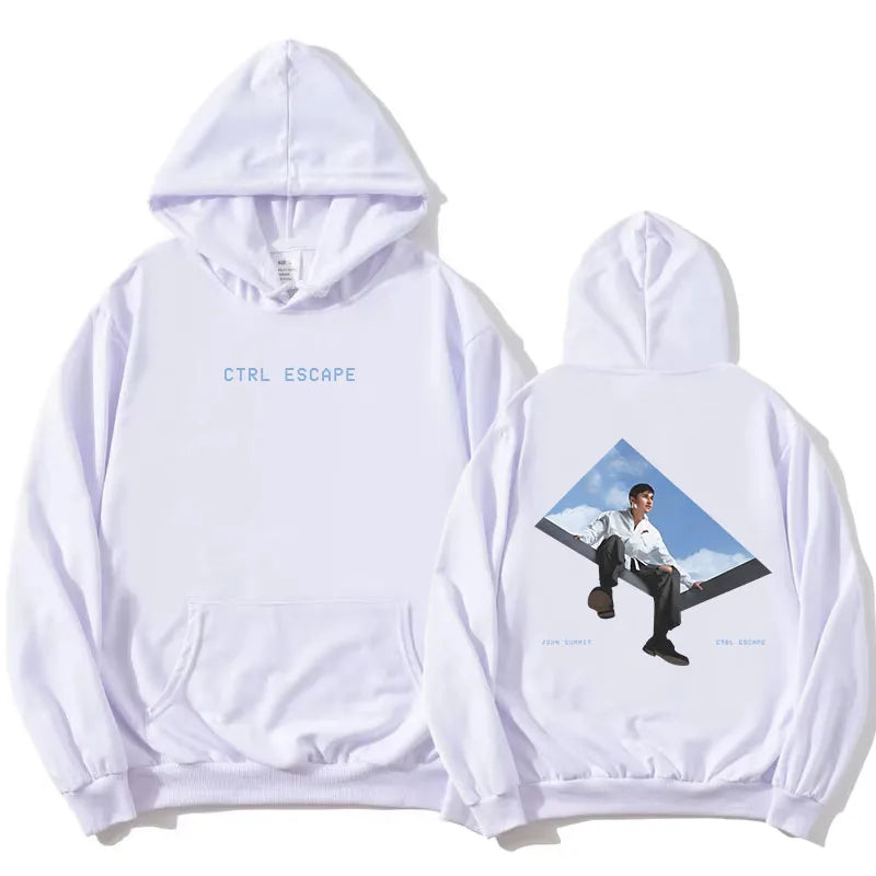 JOHN SUMMIT CTRL ESCAPE Hoodies Fashion Singer Design Graphic Print Pullovers Women Men Clothing Casual Fleece Hooded Sweatshirt